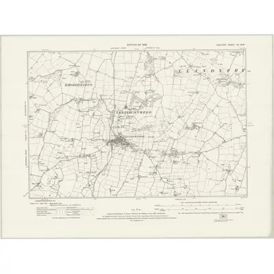 1915 Map of Anglesey VII.SW, 1926 Print