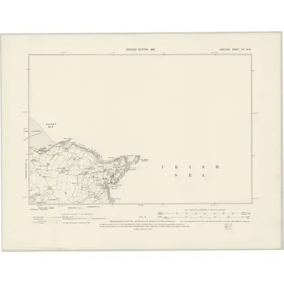 1899 Map of Anglesey VIII.NW, 1901 Print