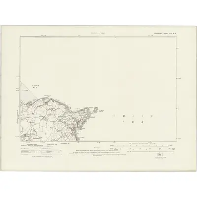 1916 Map of Anglesey VIII.NW, 1926 Print