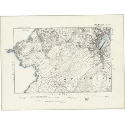 1887 Map of Anglesey X.NE & XI.NW, 1889 Print
