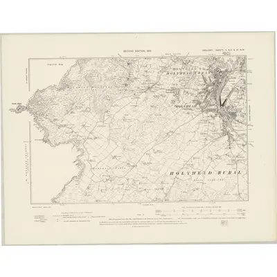 1899 Map of Anglesey X.NE & XI.NW, 1901 Print