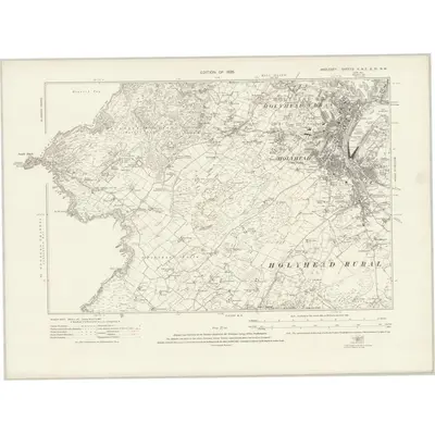1923 Map of Anglesey X.NE & XI.NW, 1926 Print