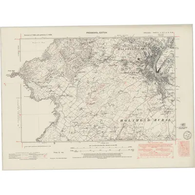 1938 Map of Anglesey X.NE & XI.NW, 1949 Print