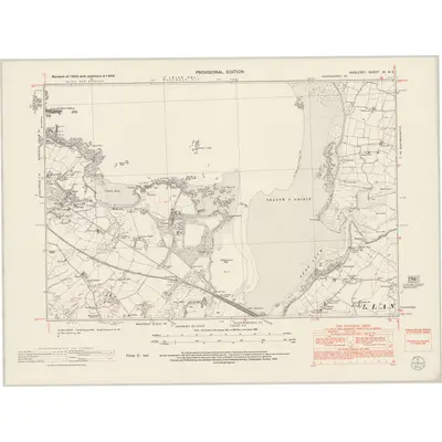 1949 Map of Anglesey XI.NE, 1953 Print