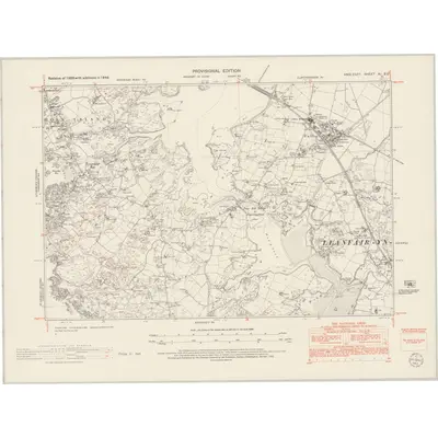 1949 Map of Anglesey XI.SE, 1953 Print