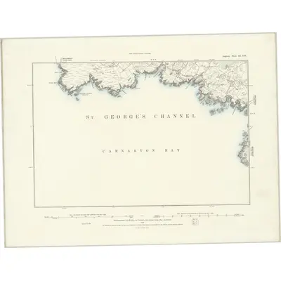 1887 Map of Anglesey XI.SW, 1888 Print