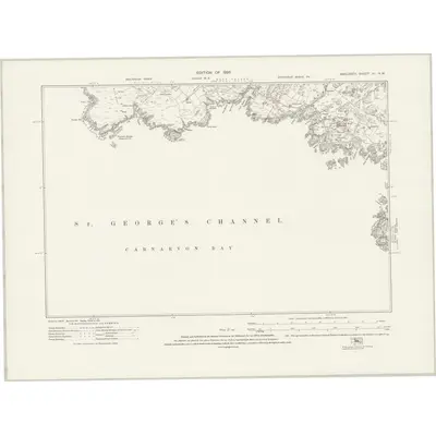 1923 Map of Anglesey XI.SW, 1926 Print