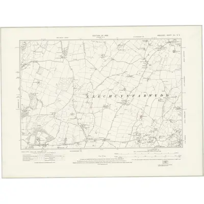 1923 Map of Anglesey XII.NE, 1926 Print
