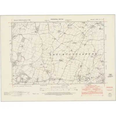 1949 Map of Anglesey XII.NE, 1953 Print