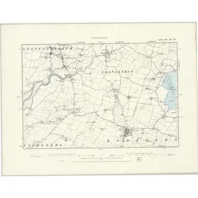 1887 Map of Anglesey XII.NW, 1888 Print