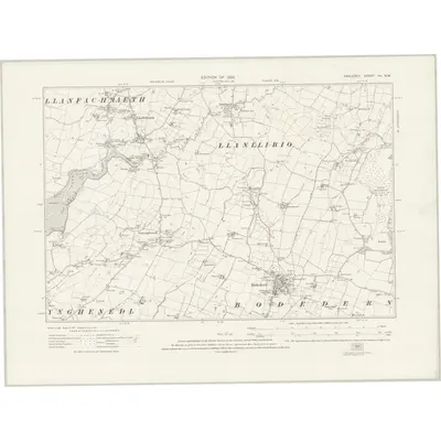 1923 Map of Anglesey XII.NW, 1926 Print