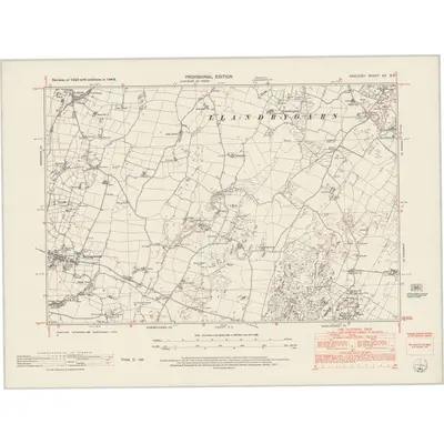 1949 Map of Anglesey XII.SE, 1953 Print