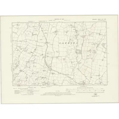 1915 Map of Anglesey XIII.NW, 1926 Print