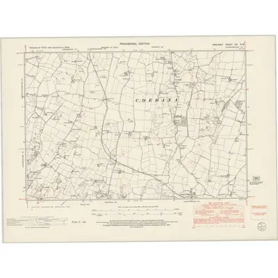 1949 Map of Anglesey XIII.NW, 1953 Print