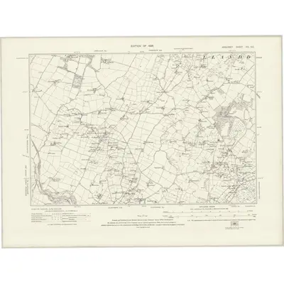 1915 Map of Anglesey XIII.SE, 1926 Print