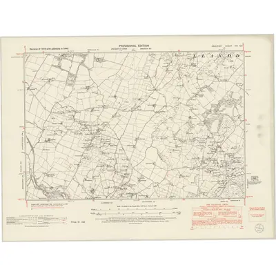 1949 Map of Anglesey XIII.SE, 1953 Print