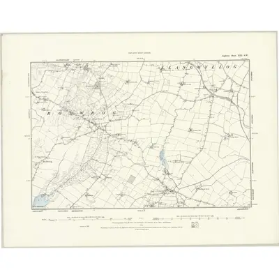 1887 Map of Anglesey XIII.SW, 1888 Print