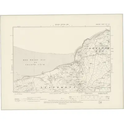 1899 Map of Anglesey XIV.NE, 1901 Print