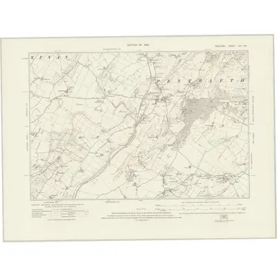 1914 Map of Anglesey XIV.SW, 1926 Print