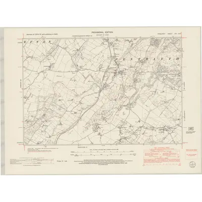 1949 Map of Anglesey XIV.SW, 1953 Print
