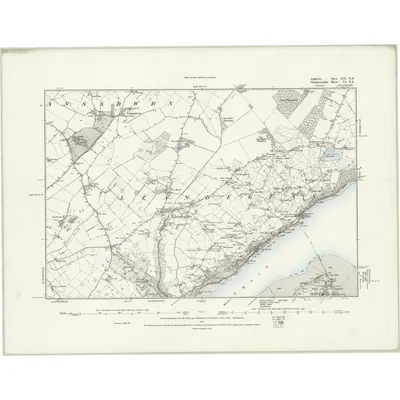 1887 Map of Anglesey XIX.NE, 1889 Print