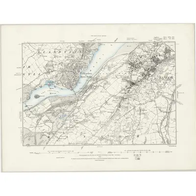 1887 Map of Anglesey XIX.SE, 1889 Print