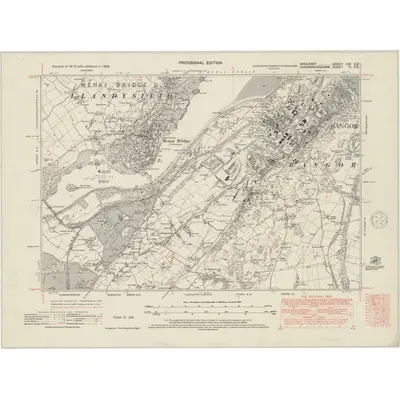 1938 Map of Anglesey XIX.SE, 1948 Print