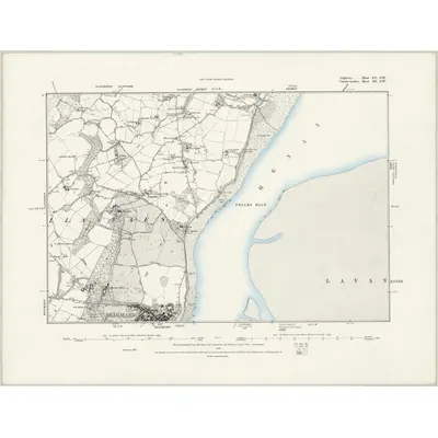 1887 Map of Anglesey XV.SW, 1888 Print