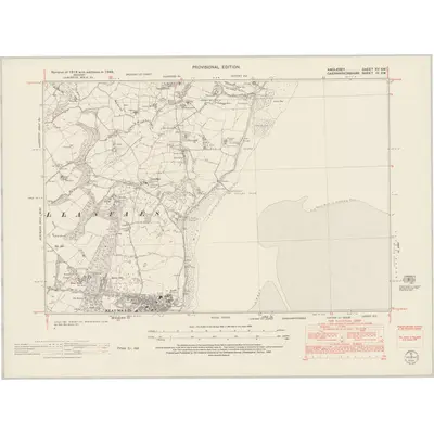 1948 Map of Anglesey XV.SW, 1953 Print