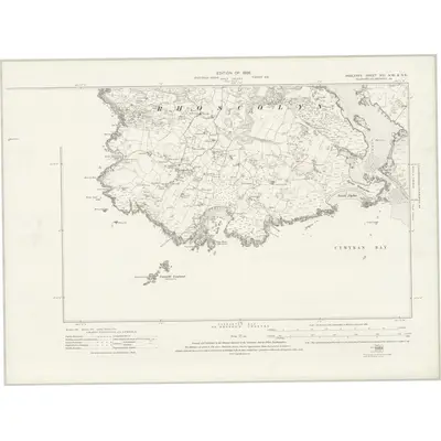 1923 Map of Anglesey XVI.NW & NE, 1926 Print