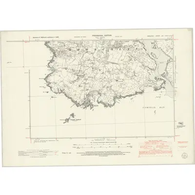 1949 Map of Anglesey XVI.NW & NE, 1953 Print