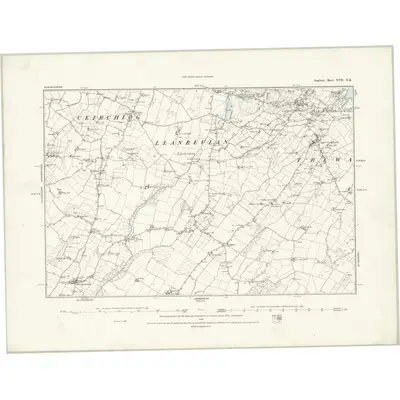1887 Map of Anglesey XVII.NE, 1888 Print