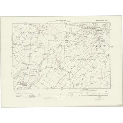 1915 Map of Anglesey XVII.NE, 1926 Print
