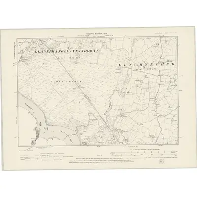 1899 Map of Anglesey XVII.NW, 1901 Print