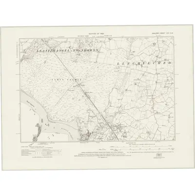 1899 Map of Anglesey XVII.NW, 1926 Print