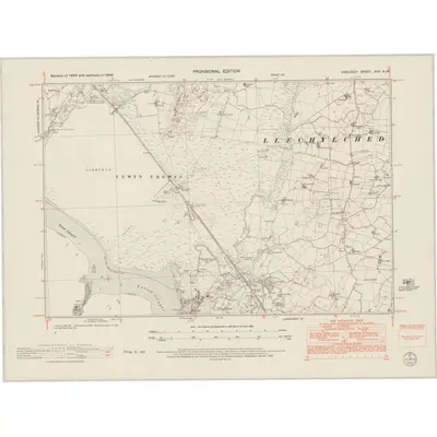 1949 Map of Anglesey XVII.NW, 1953 Print