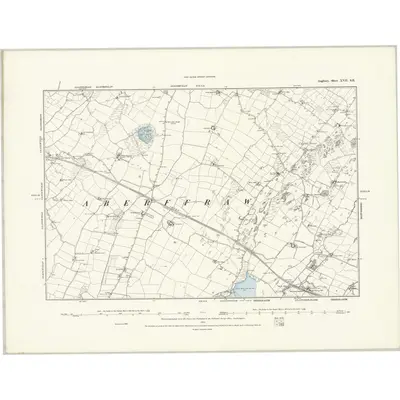 1887 Map of Anglesey XVII.SE, 1888 Print