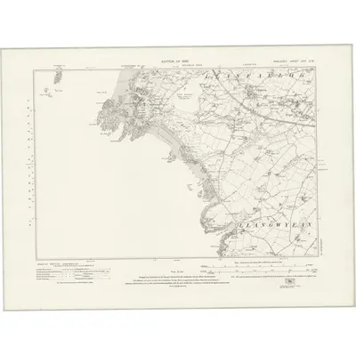 1915 Map of Anglesey XVII.SW, 1926 Print