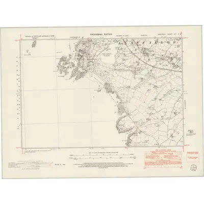 1949 Map of Anglesey XVII.SW, 1953 Print