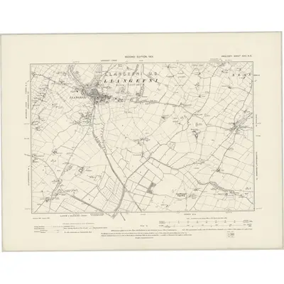 1899 Map of Anglesey XVIII.NE, 1901 Print