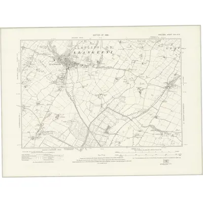 1914 Map of Anglesey XVIII.NE, 1926 Print