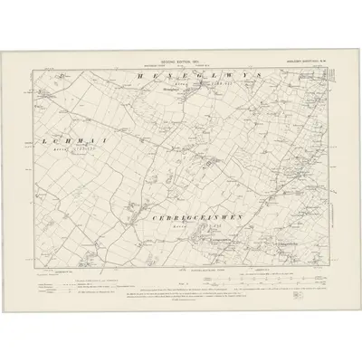 1899 Map of Anglesey XVIII.NW, 1901 Print