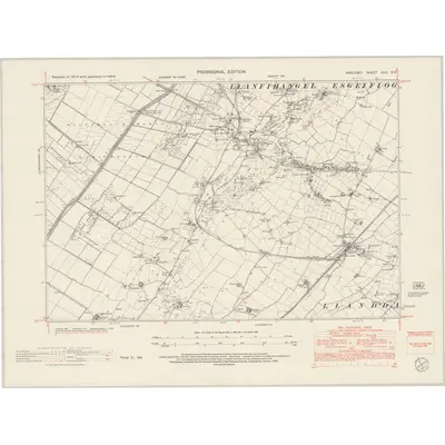 1949 Map of Anglesey XVIII.SE, 1953 Print