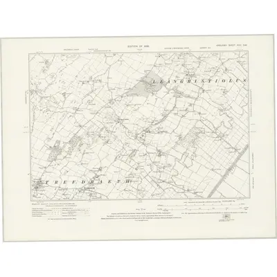 1915 Map of Anglesey XVIII.SW, 1926 Print