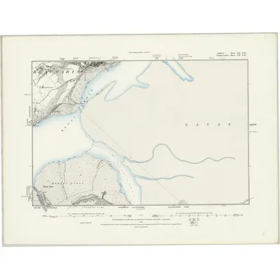 1887 Map of Anglesey XX.NW, 1889 Print