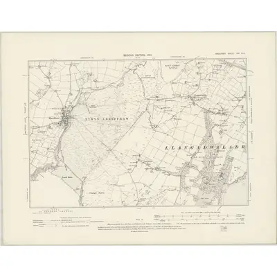 1899 Map of Anglesey XXI.NE, 1901 Print