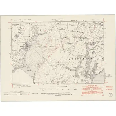 1949 Map of Anglesey XXI.NE, 1953 Print