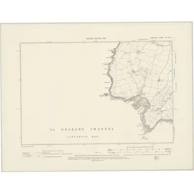 1899 Map of Anglesey XXI.NW, 1901 Print