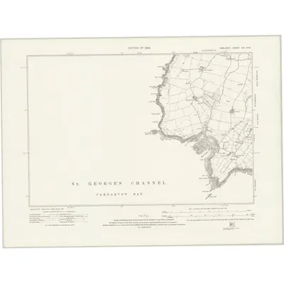 1915 Map of Anglesey XXI.NW, 1926 Print
