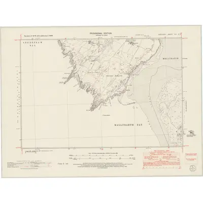 1949 Map of Anglesey XXI.SE, 1953 Print